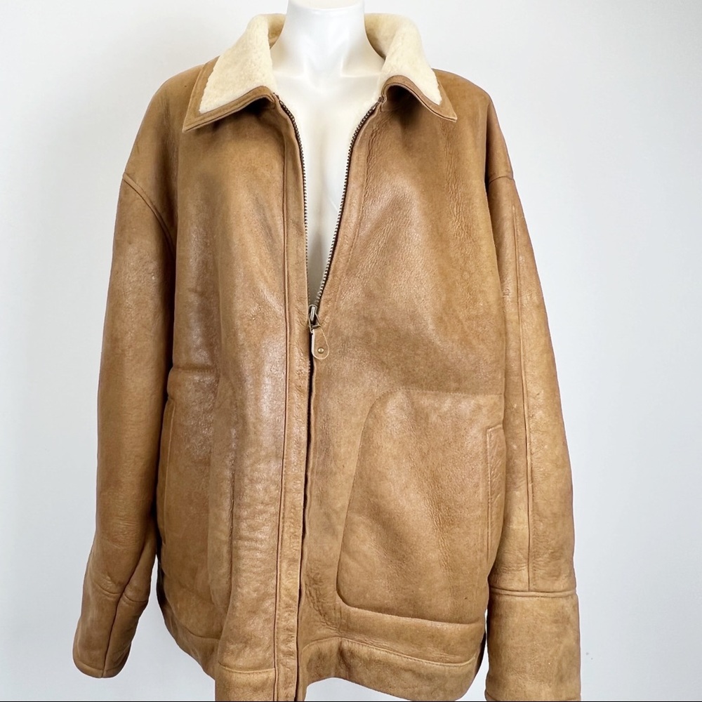 Vintage Shearling Leather Jacket